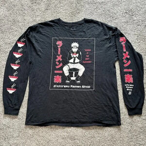 Ripple Junction Naruto Shippuden Crewneck Long Sleeve Shirt Black Men's Size XL